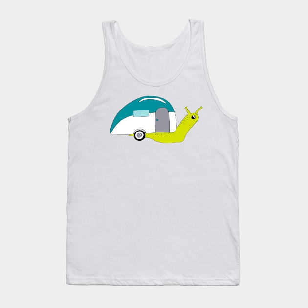 Snail Camper Tank Top by Alissa Carin